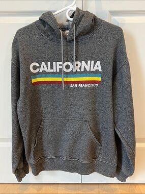 Men’s California San Francisco Graphic Hoodie - Dark Gray, Size Small